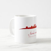 Jacksonville skyline in red koffiemok (Voorkant links)
