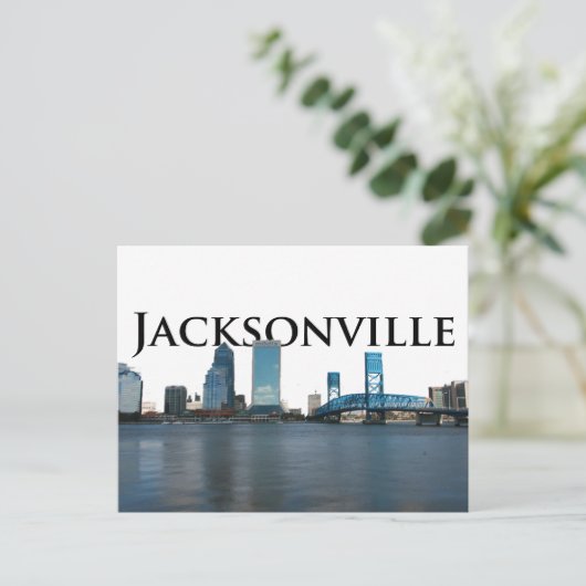 Jacksonville Skyline met Jacksonville in de Sky Briefkaart (Staand voorkant)