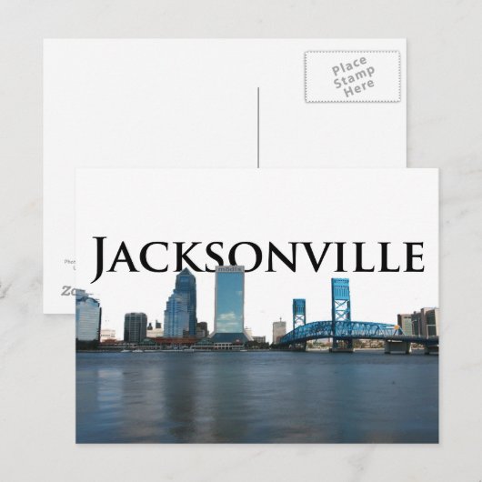 Jacksonville Skyline met Jacksonville in de Sky Briefkaart (Voorkant / Achterkant)