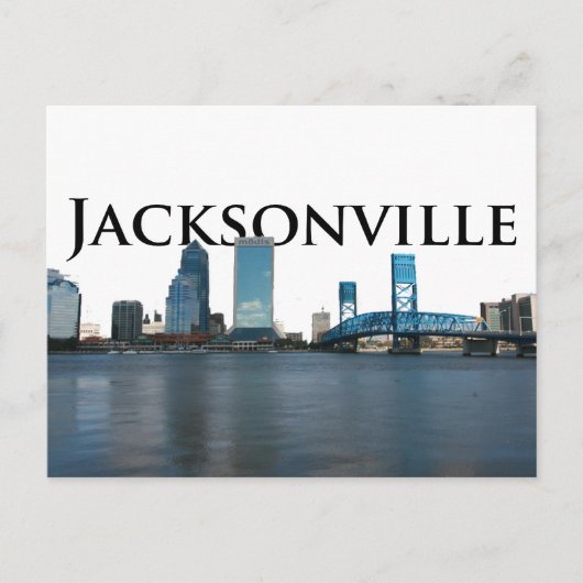 Jacksonville Skyline met Jacksonville in de Sky Briefkaart (Voorkant)