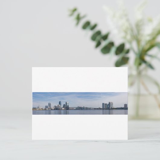 jacksonville skyline panoramisch briefkaart (Staand voorkant)