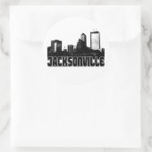 Jacksonville Skyline Ronde Sticker (Tas)