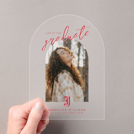 Jacksonville State University Afstuderen Acryl Uitnodigingen (Insitu (Draagbaar))