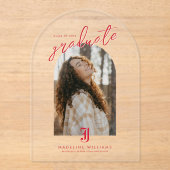 Jacksonville State University Afstuderen Acryl Uitnodigingen (Voorkant)