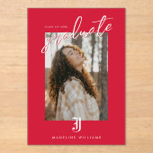 Jacksonville State University Afstuderen Acryl Uitnodigingen (Voorkant)