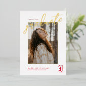 Jacksonville State University Afstuderen Folie Uitnodiging (Staand Voorkant)