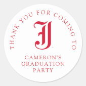 Jacksonville State University Afstuderen Ronde Sticker (Voorkant)