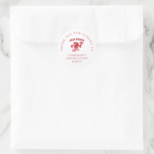Jacksonville State University Afstuderen Ronde Sticker (Tas)