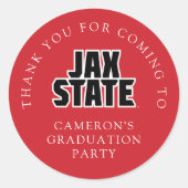 Jacksonville State University Afstuderen Ronde Sticker (Voorkant)