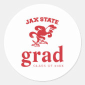 Jacksonville State University Afstuderen Ronde Sticker (Voorkant)