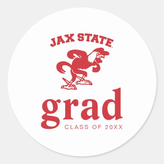 Jacksonville State University Afstuderen Ronde Sticker (Voorkant)