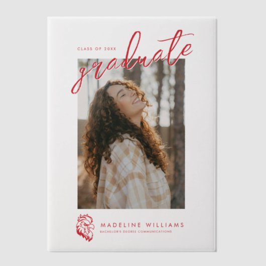 Jacksonville State University Afstuderen Vellum Uitnodigingen (Voorkant)