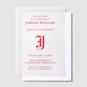 Jacksonville State University Afstuderen Vellum Uitnodigingen (Offset)