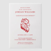 Jacksonville State University Afstuderen Vellum Uitnodigingen (Voorkant)