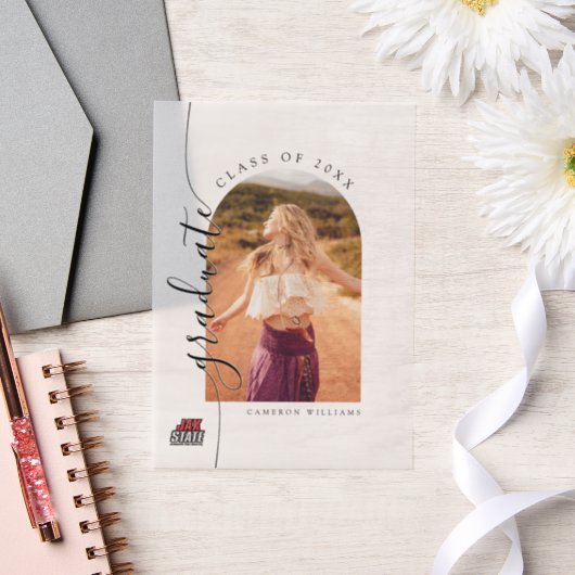 Jacksonville State University Afstuderen Vellum Uitnodigingen (Huwelijk)