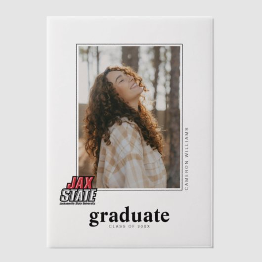 Jacksonville State University Afstuderen Vellum Uitnodigingen (Voorkant)