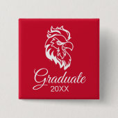 Jacksonville State University Afstuderen Vierkante Button 5,1 Cm (Voorkant)