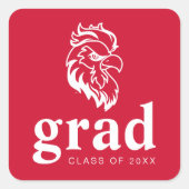 Jacksonville State University Afstuderen Vierkante Sticker (Voorkant)