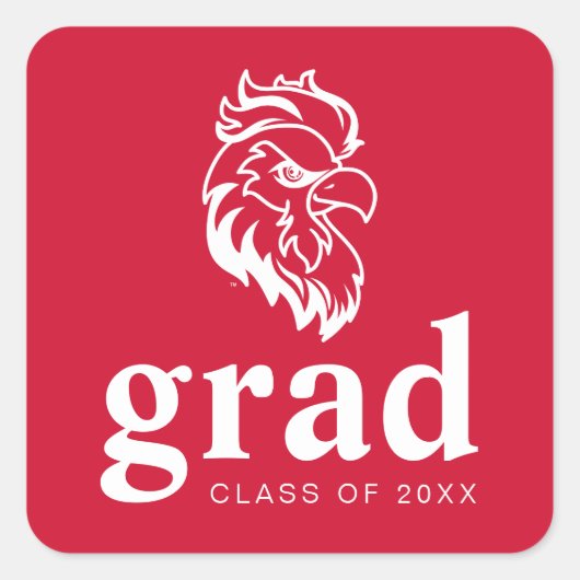 Jacksonville State University Afstuderen Vierkante Sticker (Voorkant)