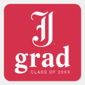 Jacksonville State University Afstuderen Vierkante Sticker (Voorkant)