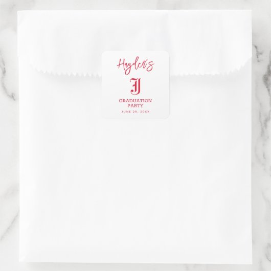 Jacksonville State University Afstuderen Vierkante Sticker (Tas)