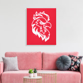 Jacksonville State University Gamecocks Rode gamec Canvas Afdruk (Insitu (Woonkamer))