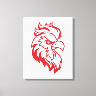 Jacksonville State University Gamecocks Rode gameh Canvas Afdruk