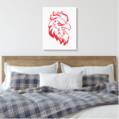 Jacksonville State University Gamecocks Rode gameh Canvas Afdruk (Insitu (Slaapkamer))
