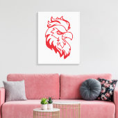 Jacksonville State University Gamecocks Rode gameh Canvas Afdruk (Insitu (Woonkamer))