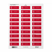 Jacksonville State University Gamecocks Rode gameh Etiket (Full Sheet)