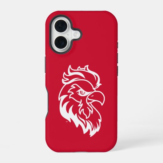 Jacksonville State University Gamecocks Rode gameh iPhone 16 Hoesje (Achterkant)