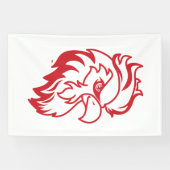 Jacksonville State University Gamecocks Rode gameh Spandoek (Horizontaal)
