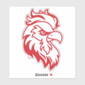 Jacksonville State University Gamecocks Rode gameh Sticker (Vel)
