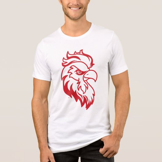 Jacksonville State University Gamecocks Rode gameh Tri-Blend Shirt (Voorkant)