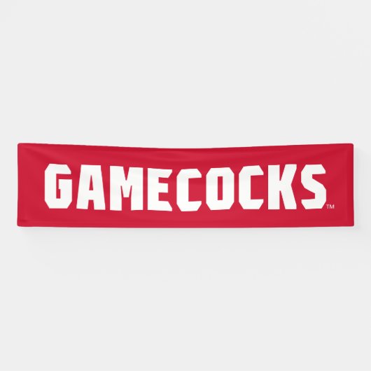 Jacksonville State University Gamecocks Rode Logo Spandoek (Horizontaal)