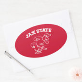 Jacksonville State University JAX State Gamecocks Ovale Sticker (Envelop)
