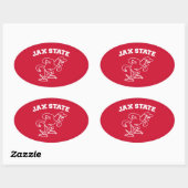 Jacksonville State University JAX State Gamecocks Ovale Sticker (Vel)