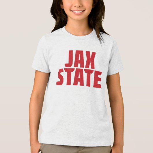 Jacksonville State University JAX STATE Krachtig R Tri-Blend Shirt (Voorkant)