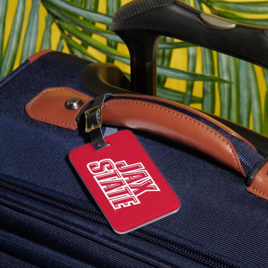 Jacksonville State University JAX STATE Logo Bagagelabel (Voorkant Insitu 1)