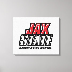 Jacksonville State University JAX STATE Logo Canvas Afdruk