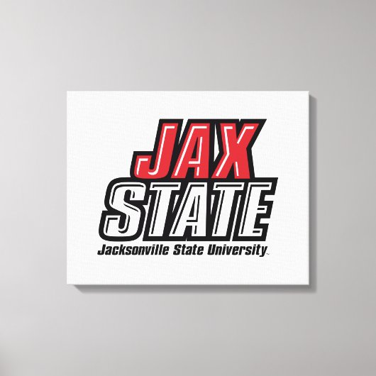 Jacksonville State University JAX STATE Logo Canvas Afdruk (Voorkant)