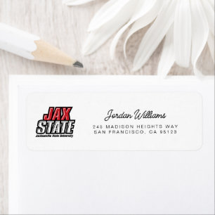 Jacksonville State University JAX STATE Logo Etiket