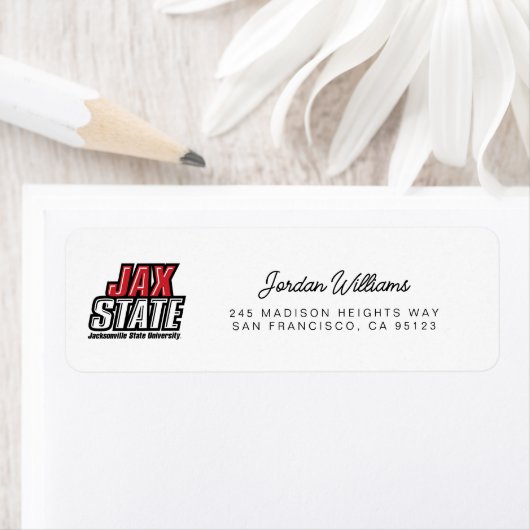 Jacksonville State University JAX STATE Logo Etiket (Insitu)