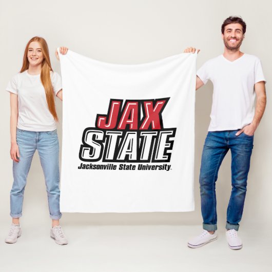 Jacksonville State University JAX STATE Logo Fleece Deken (In situ)