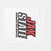 Jacksonville State University JAX STATE Logo Fleece Deken (Voorkant (Horizontaal))