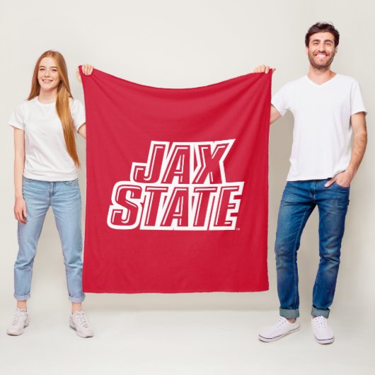 Jacksonville State University JAX STATE Logo Fleece Deken (In situ)