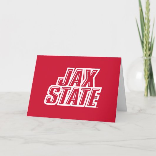 Jacksonville State University JAX STATE Logo Kaart (Voorkant)