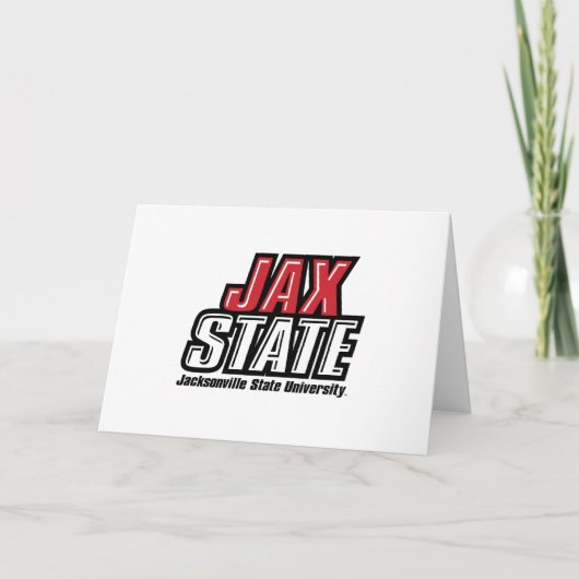 Jacksonville State University JAX STATE Logo Kaart (Voorkant)
