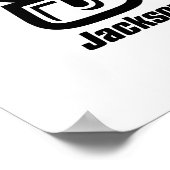 Jacksonville State University JAX STATE Logo Poster (Hoek)