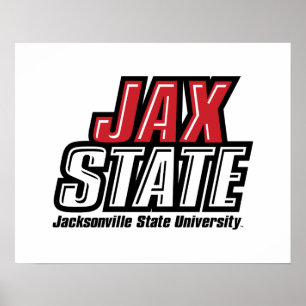 Jacksonville State University JAX STATE Logo Poster